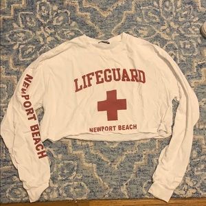 brandy lifeguard cropped long sleeve :))